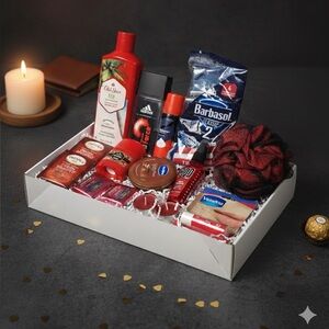 Valentines Red and Black Men's Grooming Set